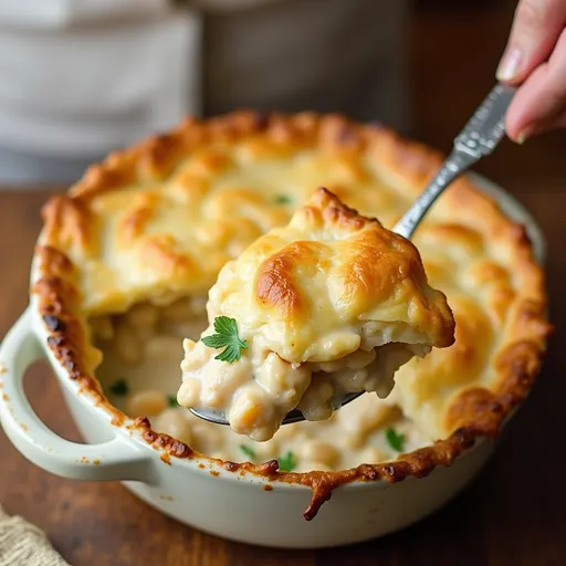 Pillsbury Chicken Pot Pie Recipe with golden, flaky crust and creamy chicken and vegetable
