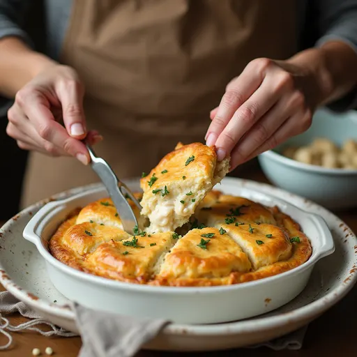 Freshly baked Pillsbury Chicken Pot Pie with a crispy, golden crust and creamy filling
